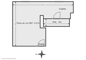 Appartement de 19.75 m² à Paris