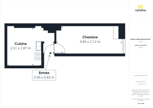 Appartement de 17.23 m² à Paris