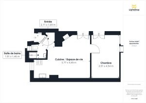 Appartement de 37.5 m² à Paris