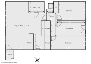 Appartement de 74.0 m² à Paris