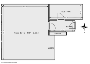 Appartement de 37.5 m² à Paris