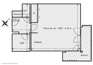 Appartement de 25.16 m² à Issy-les-Moulineaux