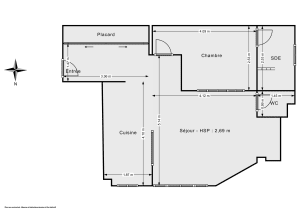 Appartement de 46.55 m² à Paris