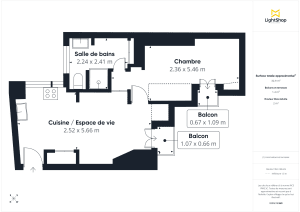 Appartement de 32.53 m² à Paris