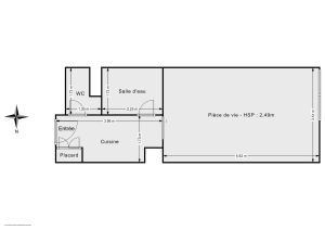 Appartement de 32.31 m² à Paris