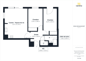 Appartement de 55.29 m² à Meudon