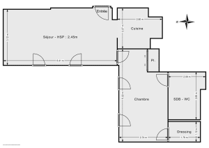 Appartement de 46.52 m² à Montreuil