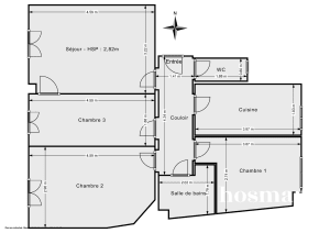 Appartement de 59.3 m² à Paris