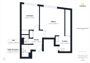 Appartement de 47.0 m² à Paris