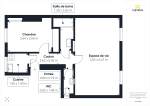 Appartement de 45.88 m² à Paris