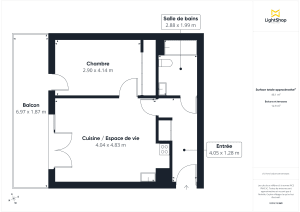 Appartement de 46.0 m² à Bordeaux
