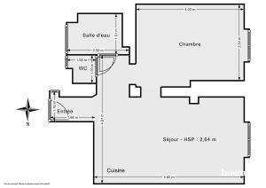 Appartement de 38.38 m² à Paris