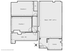 Appartement de 68.0 m² à Paris