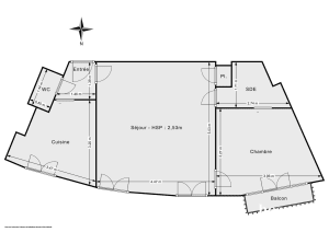 Appartement de 45.74 m² à Paris