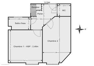 Appartement de 54.0 m² à Paris