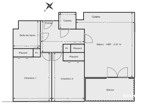 Appartement de 59.71 m² à Bron