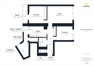 Appartement de 57.0 m² à Bordeaux