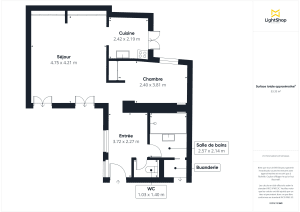 Appartement de 55.03 m² à Paris