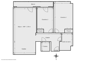 Appartement de 66.2 m² à Issy-les-Moulineaux