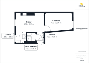Appartement de 27.0 m² à Paris