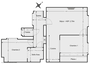 Appartement de 40.9 m² à Paris