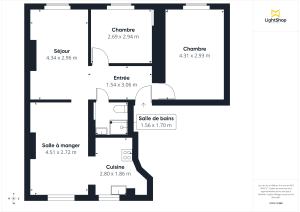 Appartement de 59.53 m² à Paris