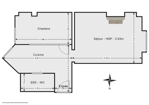 Appartement de 33.0 m² à Paris