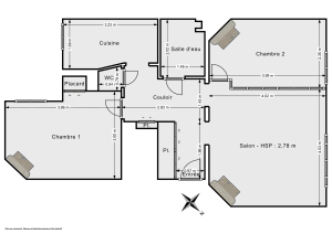 Appartement de 53.5 m² à Paris