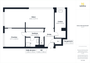 Appartement de 70.23 m² à Garches