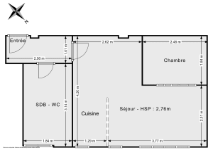 Appartement de 29.0 m² à Issy-les-Moulineaux