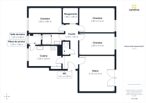 Appartement de 74.95 m² à Rezé