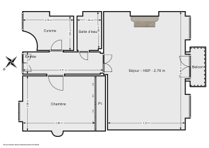 Appartement de 55.38 m² à Paris