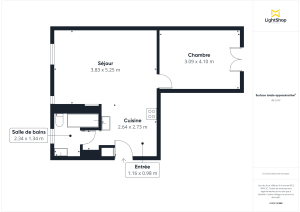 Appartement de 45.19 m² à Paris