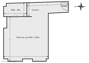 Appartement de 24.25 m² à Paris