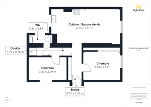 Appartement de 45.0 m² à Paris