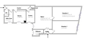 Appartement de 85.25 m² à Paris
