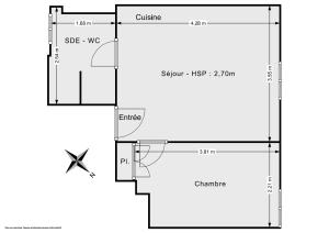 Appartement de 24.5 m² à Paris