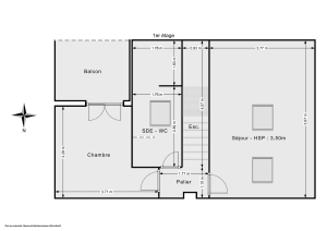 Appartement de 54.55 m² à Villeurbanne