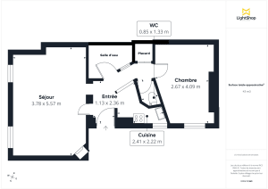 Appartement de 43.5 m² à Paris