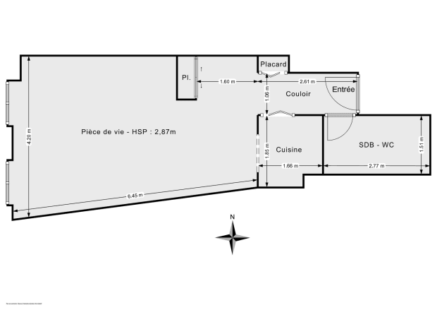 Appartement de 34.59 m² à Paris
