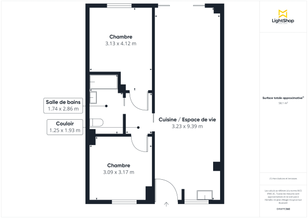 Appartement de 58.0 m² à Argenteuil