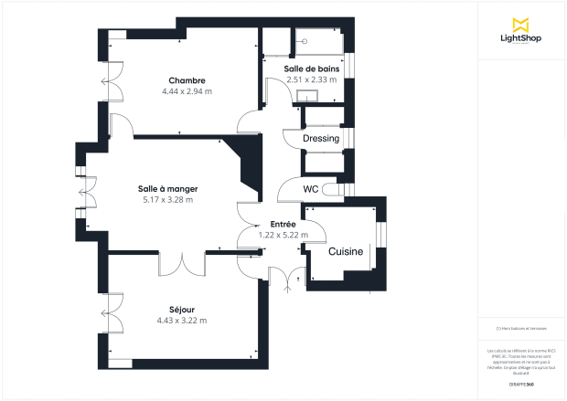 Appartement de 64.25 m² à Paris