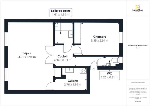 Appartement de 50.36 m² à Paris