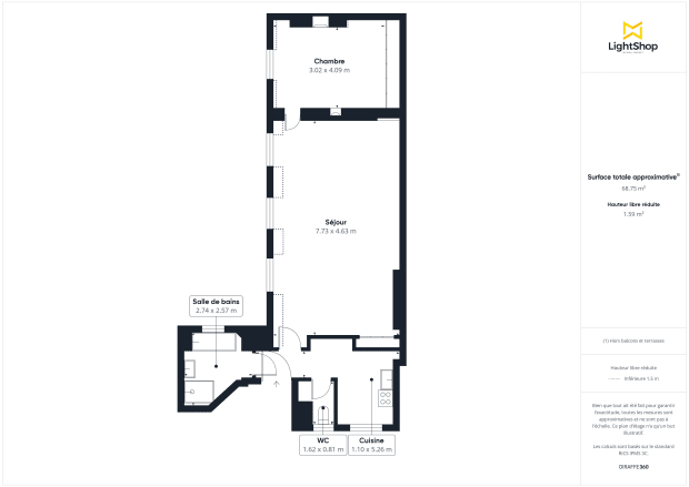Appartement de 65.81 m² à Paris