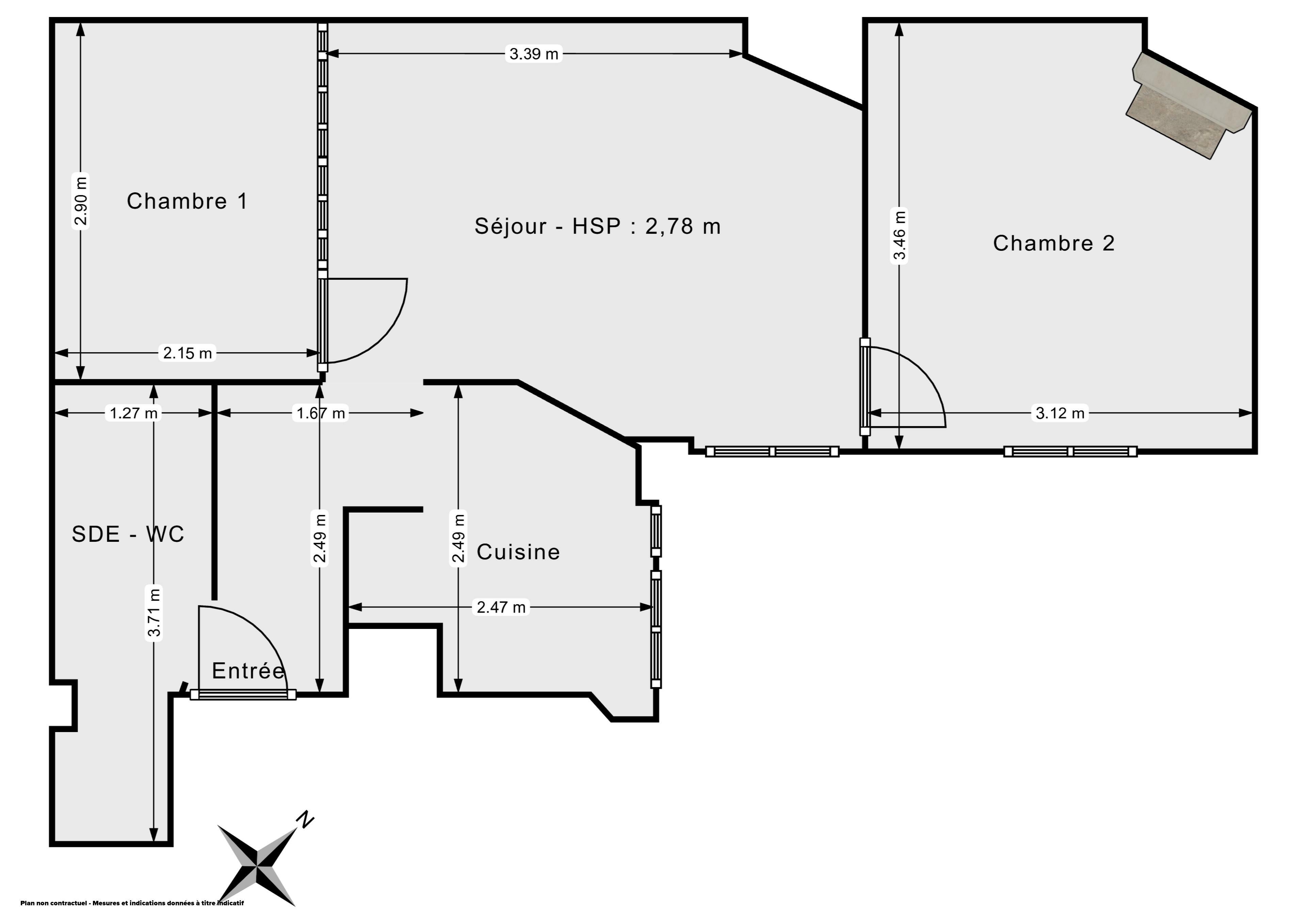 Numéro de maison / appartement rectangle – 7 x 5 cm