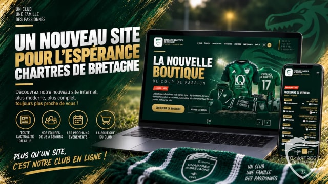 Un nouveau site pour l'Espérance Chartres de Bretagne