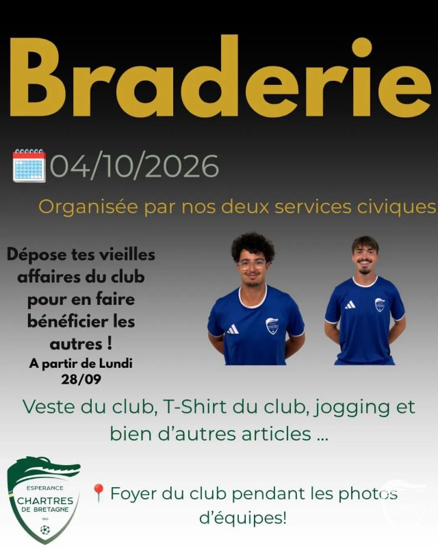 Braderie le 04/10/2026