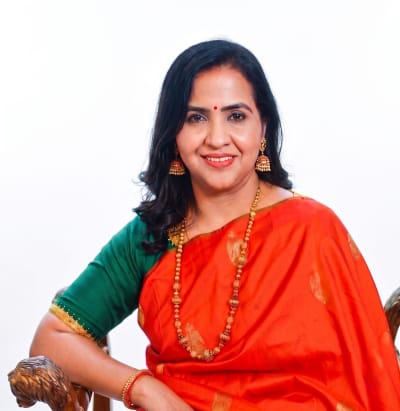 Portrait of Dr. Anuradha Ganesan, Patron, GSBM