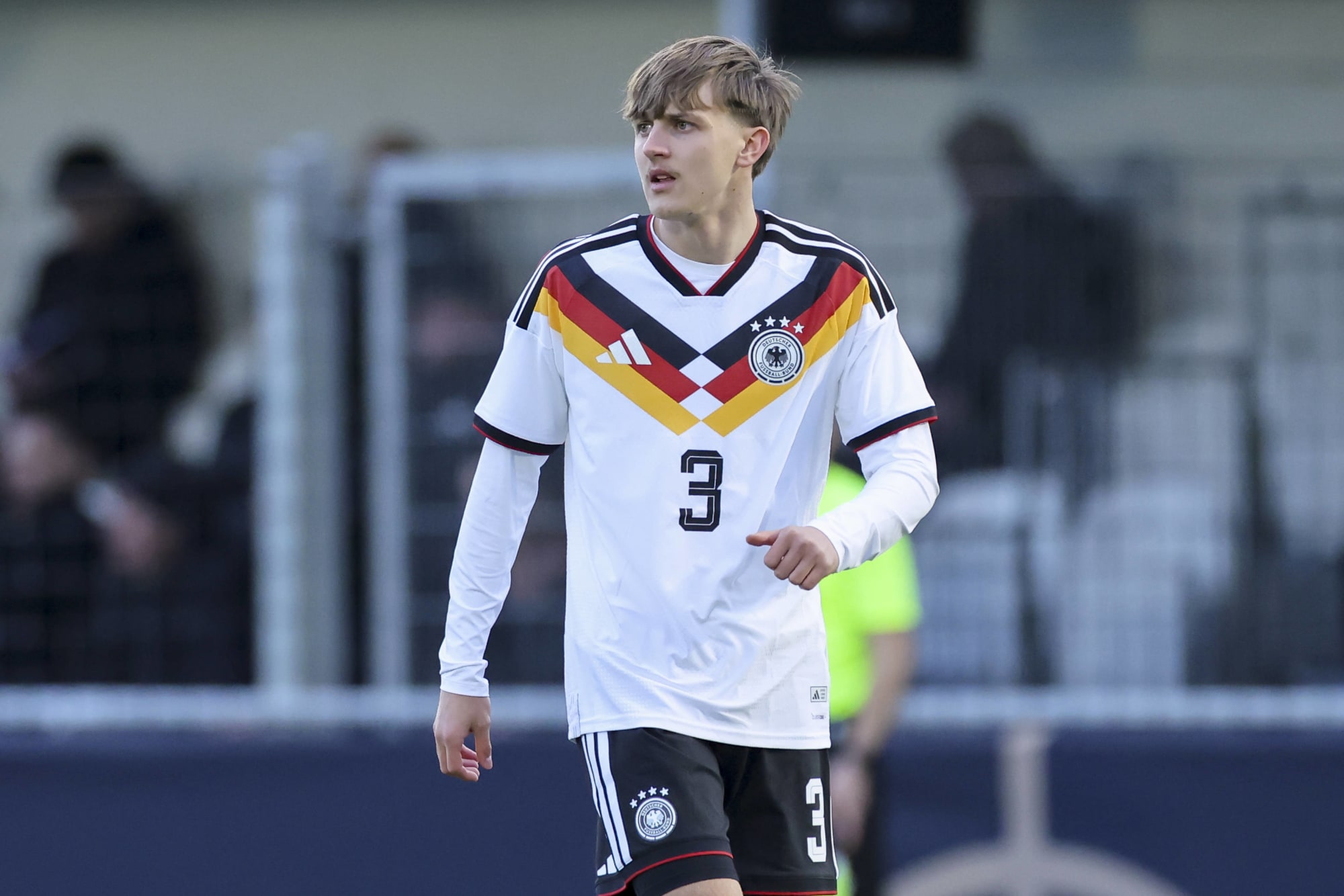 Kacper Koscierski, Spieler des VfL Bochum 1848, im Trikot der deutschen U19-Nationalmannschaft