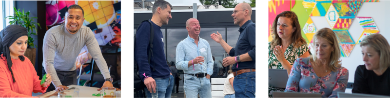 collage van collegas op de Willemswerf